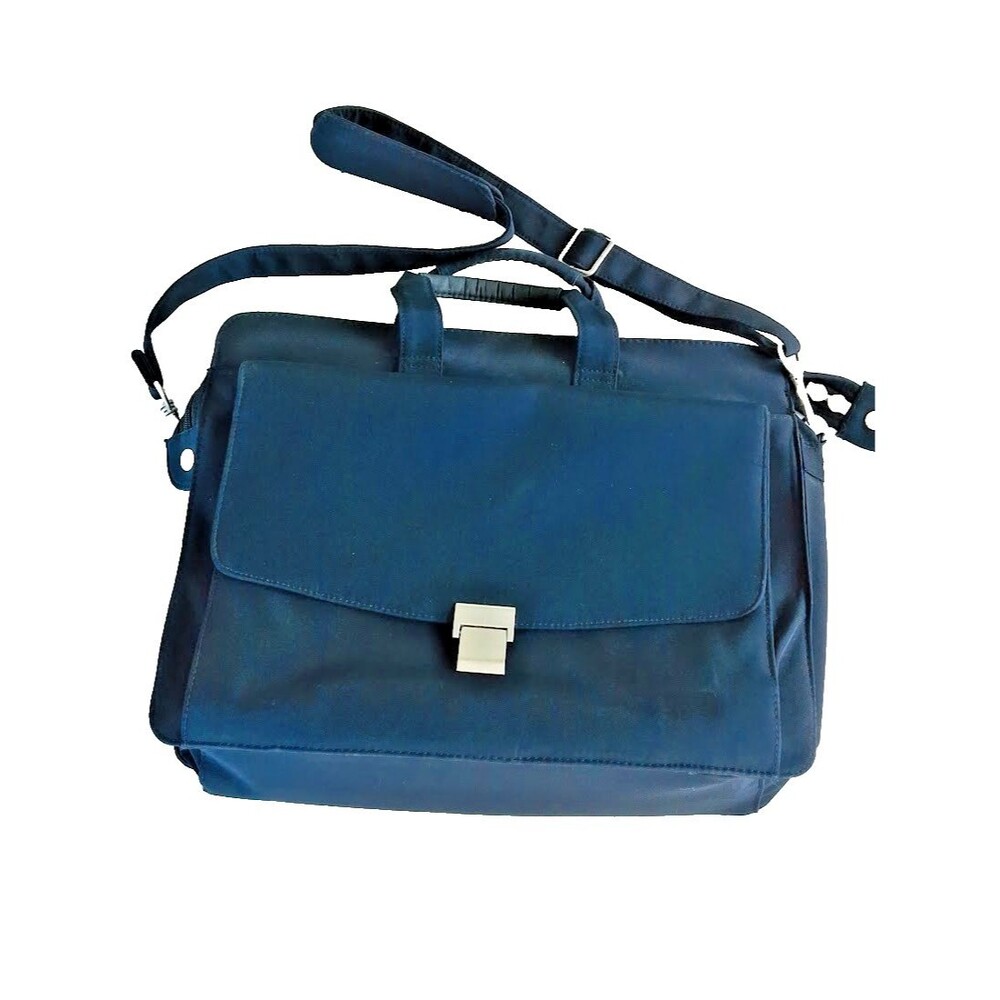 Jourdan Black Nylon Laptop Briefcase Shoulder Bag Business Work Computer Case